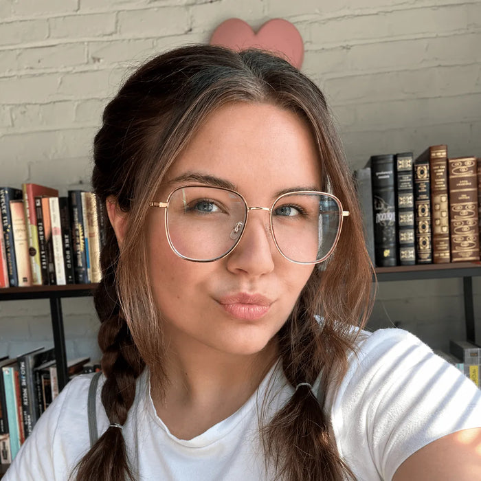 Eydology Dakari Crystal Light Pink to Purple/Rose Gold Glasses 6