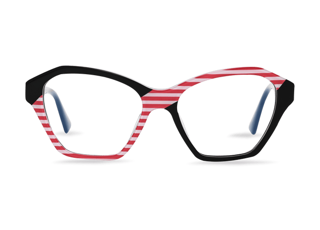 Eydology Dakota Pink Stripes Glasses 1
