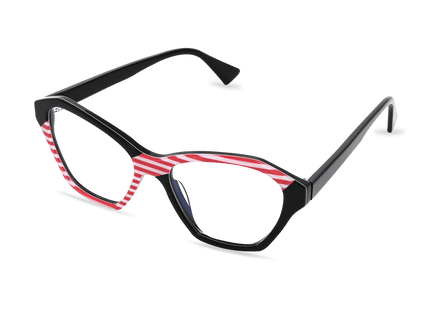 Eydology Dakota Pink Stripes Glasses 2