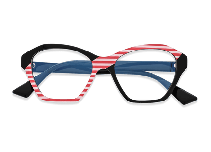 Eydology Dakota Pink Stripes Glasses 3