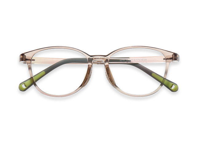 Eydology Dalton Crystal Light Brown Kids Glasses 1