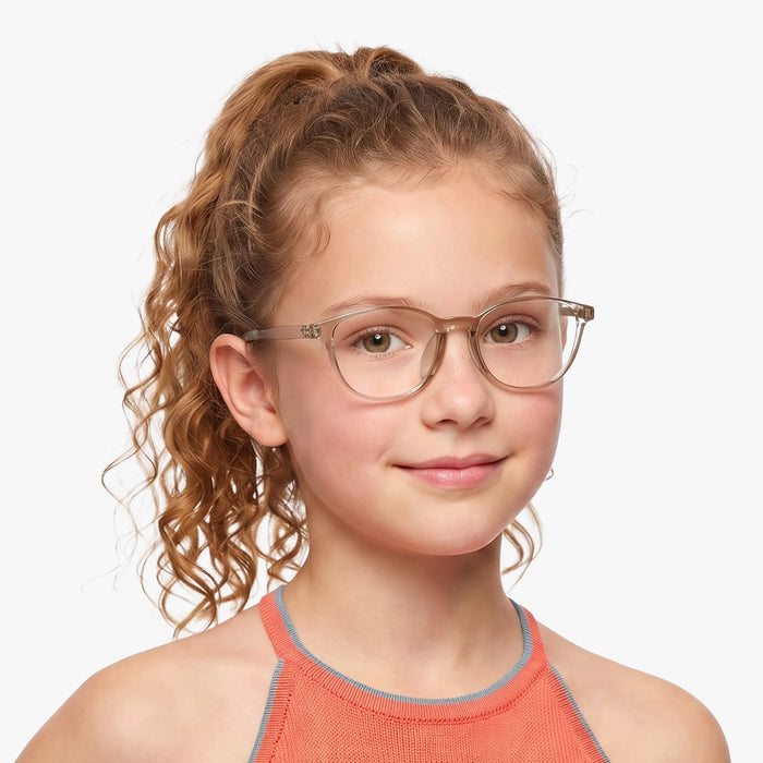 Eydology Dalton Crystal Light Brown Kids Glasses 4