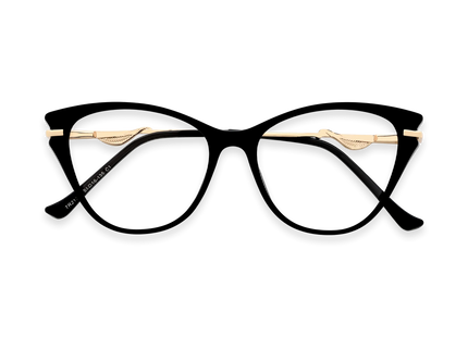 Eydology Daphne Black Women's Cat Eye Glasses 1