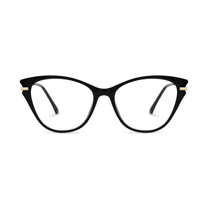 Eydology Daphne Black Women's Cat Eye Glasses 2