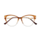 Eydology Daphne Brown to Clear Gradient Women's Cat Eye Glasses 1