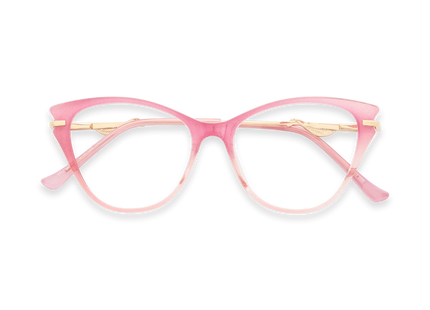 Eydology Daphne Dusty Pink to Blush Gradient Women's Cat Eye Glasses 1