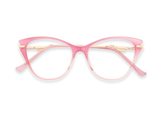 Eydology Daphne Dusty Pink to Blush Gradient Women's Cat Eye Glasses 1