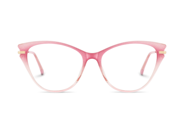 Eydology Daphne Dusty Pink to Blush Gradient Women's Cat Eye Glasses 2