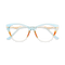 Eydology Daphne Light Blue & Amber Gradient Women's Cat Eye Glasses 1