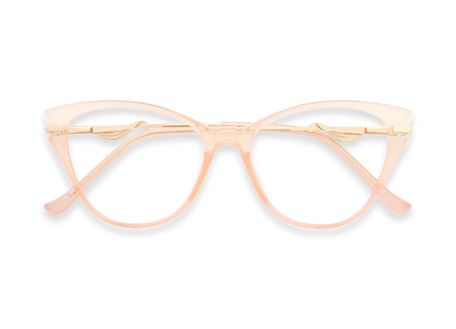 Eydology Daphne Milky Pink Women's Cat Eye Glasses 1