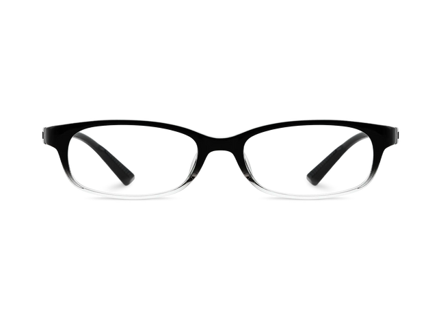 Eydology Dayana Black to Clear Gradient Rectangle Kids Glasses 2