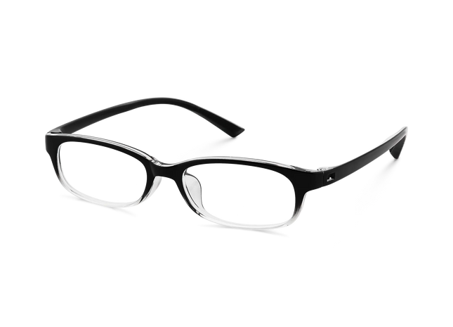 Eydology Dayana Black to Clear Gradient Rectangle Kids Glasses 3