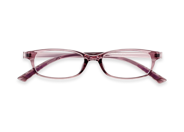 Eydology Dayana Crystal Pink Rectangle Kids Glasses 1