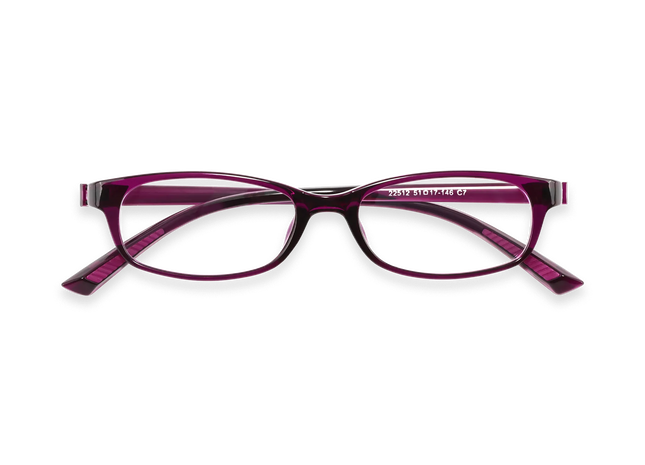 Eydology Dayana Crystal Purple Rectangle Kids Glasses 1