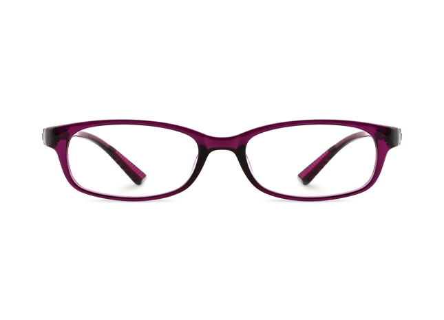 Eydology Dayana Crystal Purple Rectangle Kids Glasses 2