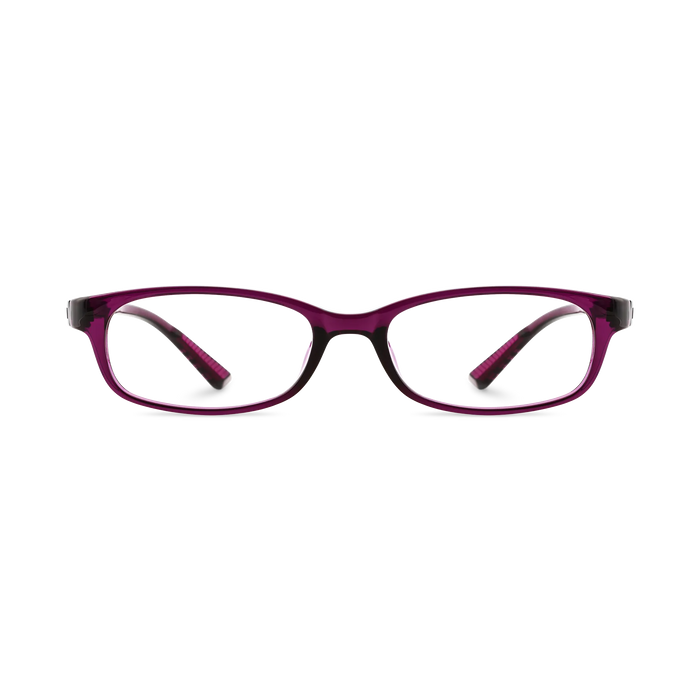 Eydology Dayana Crystal Purple Rectangle Kids Glasses 2
