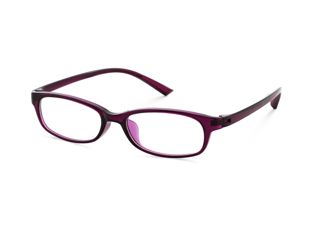Eydology Dayana Crystal Purple Rectangle Kids Glasses 3