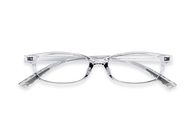 Eydology Dayana Transparent Grey Rectangle Kids Glasses 1