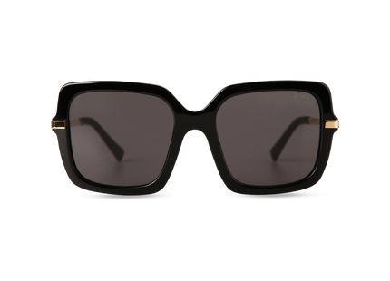 Eydology Deena Black Frame Grey Lens Sunglasses 1