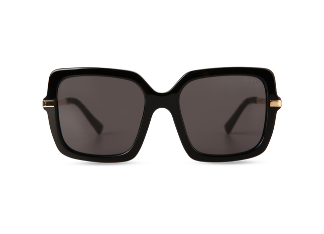 Eydology Deena Black Frame Grey Lens Sunglasses 1