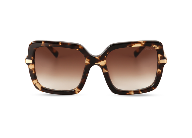 Eydology Deena Blonde Tortoise Frame Brown Gradient Lens Sunglasses 1