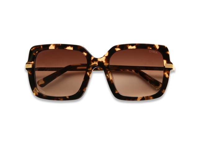 Eydology Deena Blonde Tortoise Frame Brown Gradient Lens Sunglasses 2