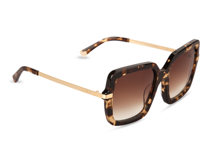 Eydology Deena Blonde Tortoise Frame Brown Gradient Lens Sunglasses 3