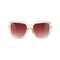 Eydology Deena Crystal Pink Frame Red Gradient Lens Sunglasses 1