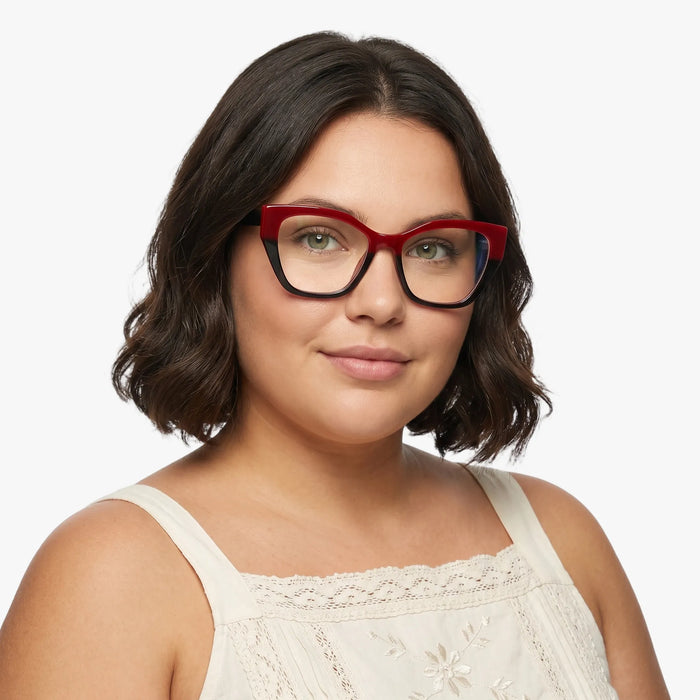 Eydology Denver Black w Red Eyeglasses 3
