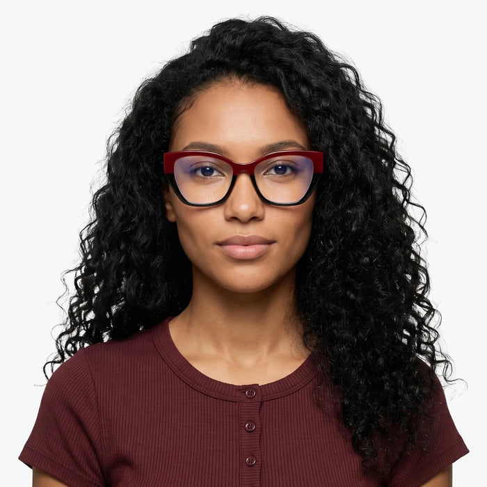 Eydology Denver Black w Red Eyeglasses 4