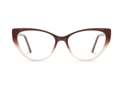 Eydology Destiny Brown to Champagne Gradient Cat Eye Glasses 2