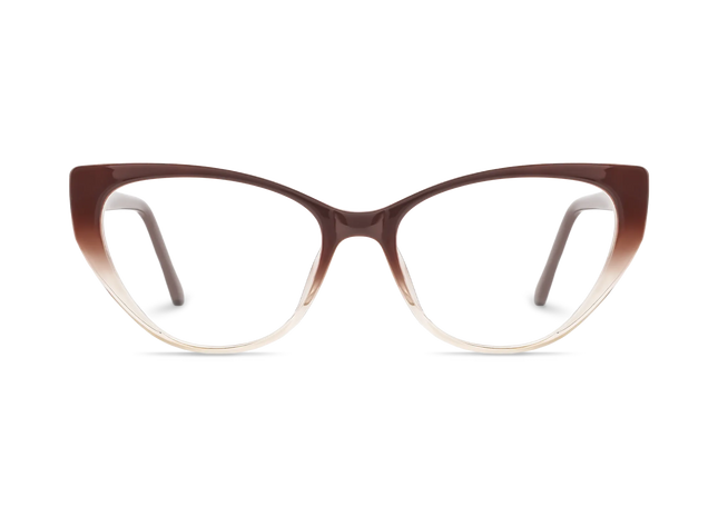 Eydology Destiny Brown to Champagne Gradient Cat Eye Glasses 2