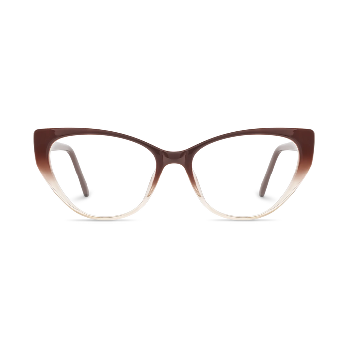 Eydology Destiny Brown to Champagne Gradient Cat Eye Glasses 2