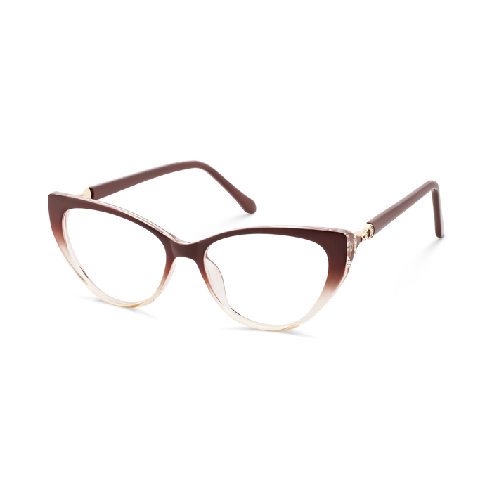Eydology Destiny Brown to Champagne Gradient Cat Eye Glasses 3