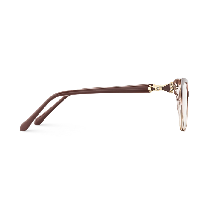Eydology Destiny Brown to Champagne Gradient Cat Eye Glasses 4
