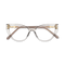 Eydology Destiny Clear Grey Cat Eye Glasses 1