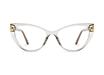 Eydology Destiny Clear Grey Cat Eye Glasses 2