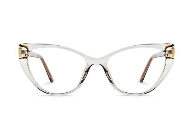 Eydology Destiny Clear Grey Cat Eye Glasses 2