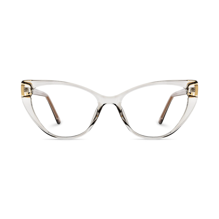 Eydology Destiny Clear Grey Cat Eye Glasses 2