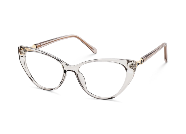 Eydology Destiny Clear Grey Cat Eye Glasses 3