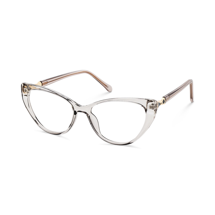 Eydology Destiny Clear Grey Cat Eye Glasses 3