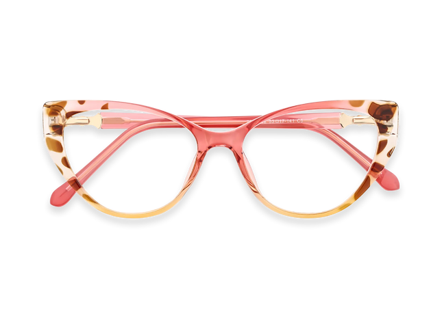 Eydology Destiny Coral Red Tortoise Cat Eye Glasses 1