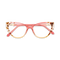 Eydology Destiny Coral Red Tortoise Cat Eye Glasses 1