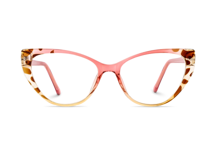 Eydology Destiny Coral Red Tortoise Cat Eye Glasses 2