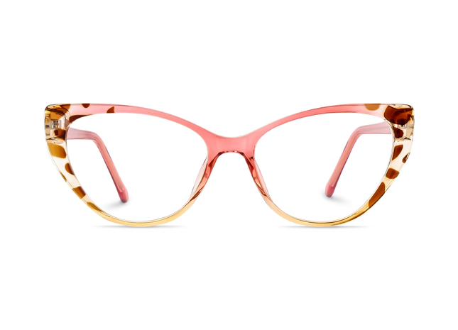 Eydology Destiny Coral Red Tortoise Cat Eye Glasses 2