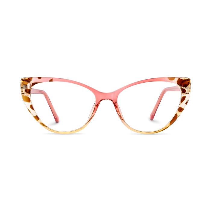 Eydology Destiny Coral Red Tortoise Cat Eye Glasses 2