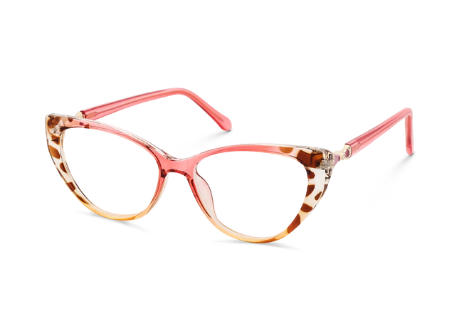Eydology Destiny Coral Red Tortoise Cat Eye Glasses 3