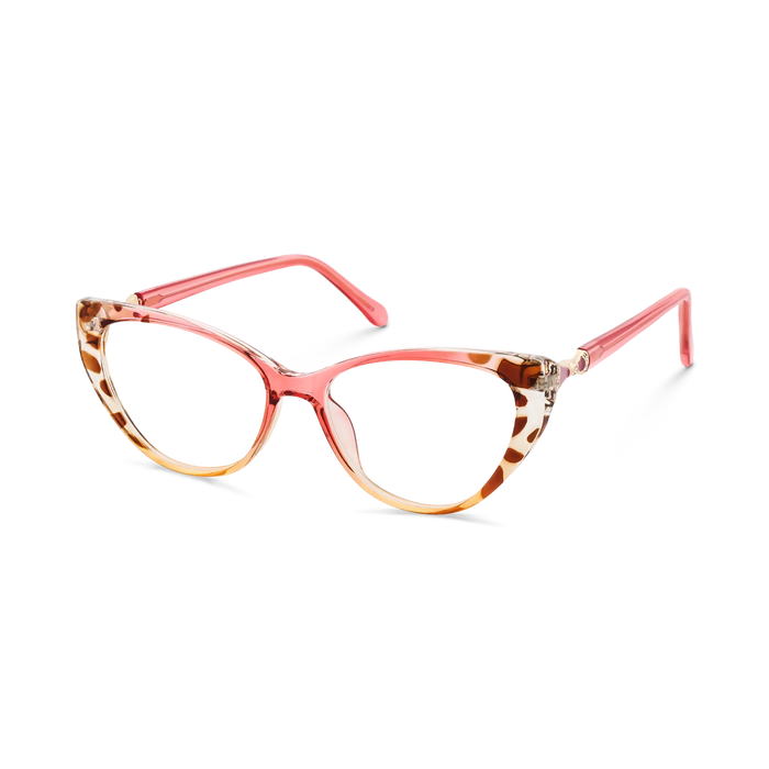 Eydology Destiny Coral Red Tortoise Cat Eye Glasses 3