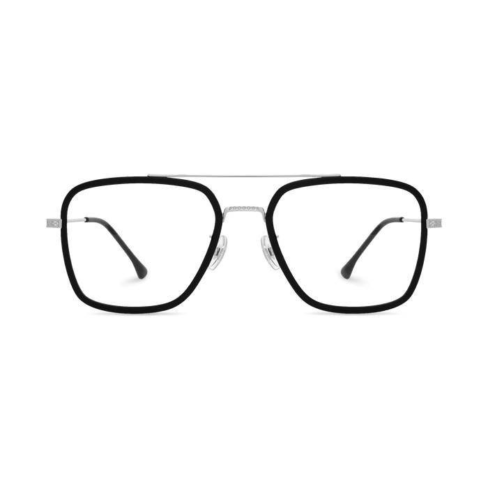 Eydology Devon Black/Silver Glasses 2