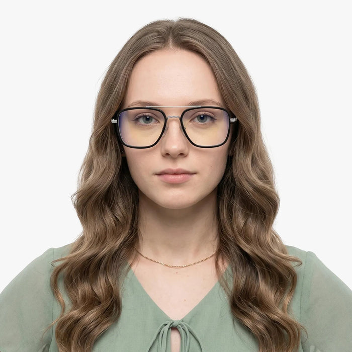 Eydology Devon Black/Silver Glasses 3